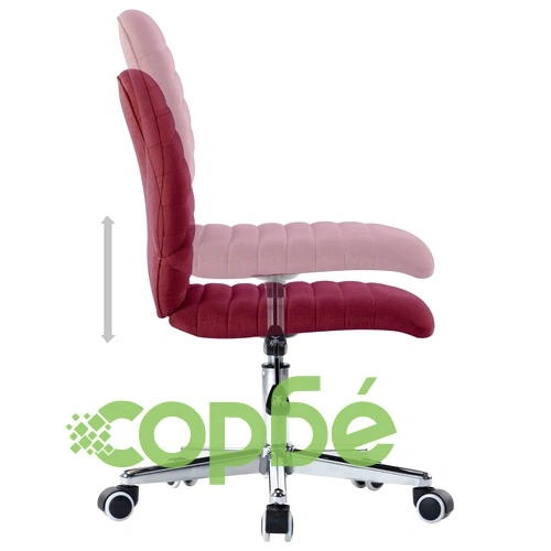Въртящ се офис стол, виненочервен, текстил ➤ топ цена ➤ sorbe.bg