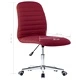 Въртящ се офис стол, виненочервен, текстил