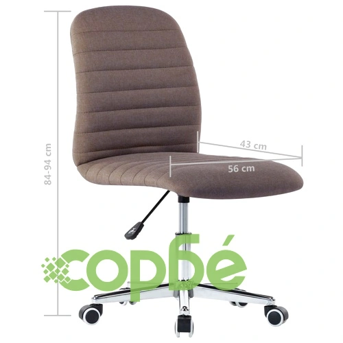 Въртящ офис стол, таупе, текстил ➤ топ цена ➤ sorbe.bg