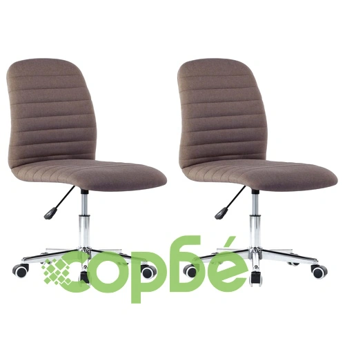 Трапезни столове, 2 бр, таупе, текстил ➤ топ цена ➤ sorbe.bg