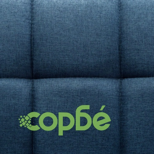 Въртящи се трапезни столове, 2 бр, сини, текстил ➤ топ цена ➤ sorbe.bg