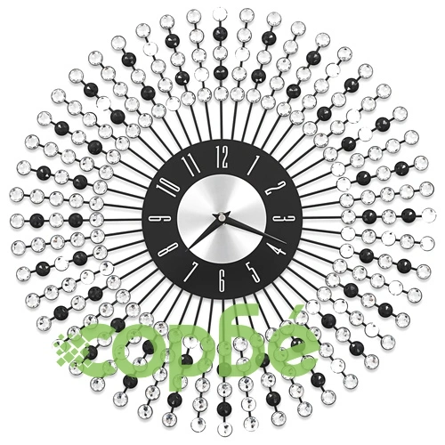 Стенен часовник, метал, 43 см, черен ➤ топ цена ➤ sorbe.bg