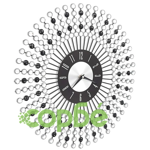 Стенен часовник, метал, 43 см, черен ➤ топ цена ➤ sorbe.bg