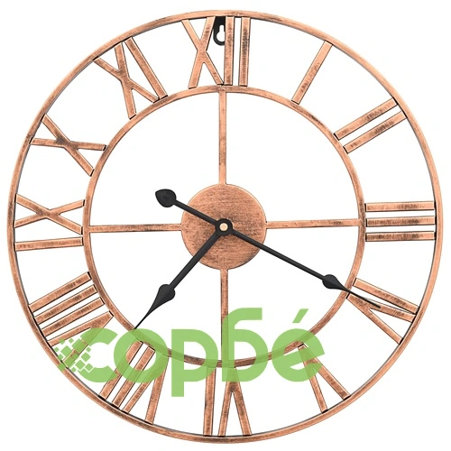 Стенен часовник, метал, 40 см, златист ➤ топ цена ➤ sorbe.bg