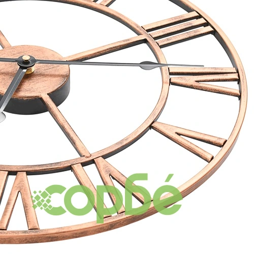 Стенен часовник, метал, 40 см, златист ➤ топ цена ➤ sorbe.bg