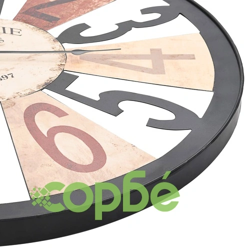 Стенен часовник, метал, 60 см, многоцветен ➤ топ цена ➤ sorbe.bg