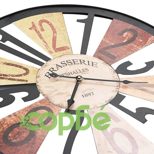 Стенен часовник, метал, 60 см, многоцветен ➤ топ цена ➤ sorbe.bg