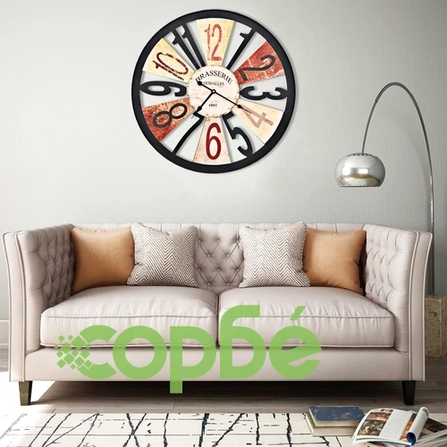 Стенен часовник, метал, 60 см, многоцветен ➤ топ цена ➤ sorbe.bg