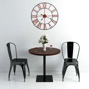 Стенен часовник, метал, 58 см, червен