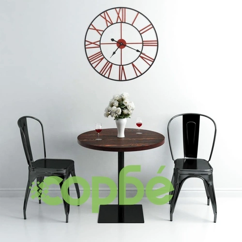 Стенен часовник, метал, 58 см, червен ➤ топ цена ➤ sorbe.bg