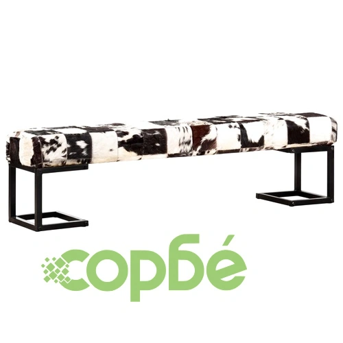 Пейка, 160 см, черна, пачуърк, естествена козя кожа ➤ топ цена ➤ sorbe.bg