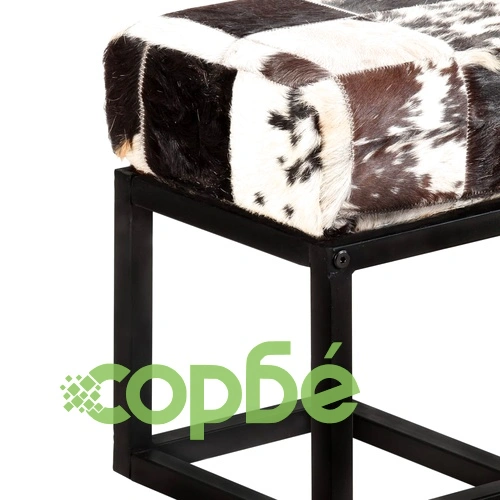 Пейка, 160 см, черна, пачуърк, естествена козя кожа ➤ топ цена ➤ sorbe.bg