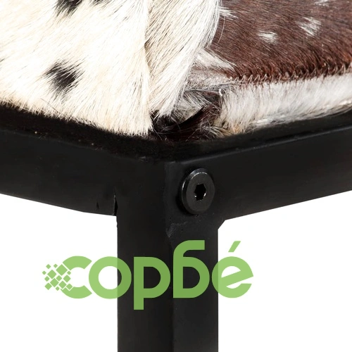 Пейка, 160 см, черна, пачуърк, естествена козя кожа ➤ топ цена ➤ sorbe.bg