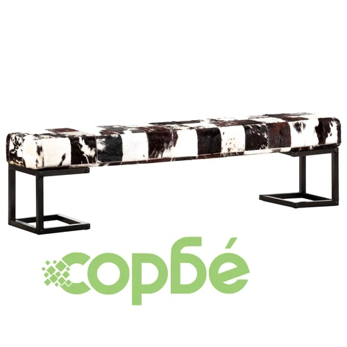 Пейка, 160 см, черна, пачуърк, естествена козя кожа ➤ топ цена ➤ sorbe.bg