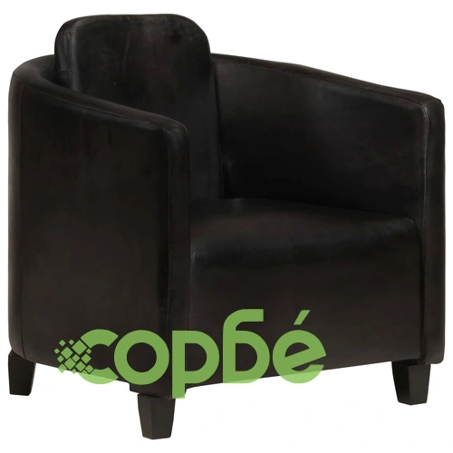 Фотьойл, черен, естествена кожа ➤ топ цена ➤ sorbe.bg