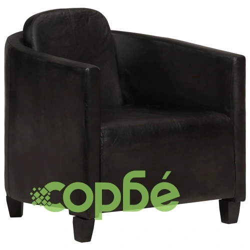 Фотьойл, черен, естествена кожа ➤ топ цена ➤ sorbe.bg