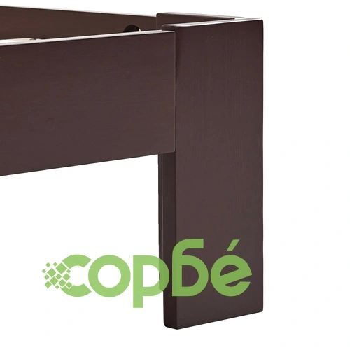 Рамка за легло, тъмнокафява, бор масив, 120x200 см ➤ топ цена ➤ sorbe.bg