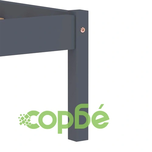 Рамка за легло, сива, бор масив, 160x200 см ➤ топ цена ➤ sorbe.bg