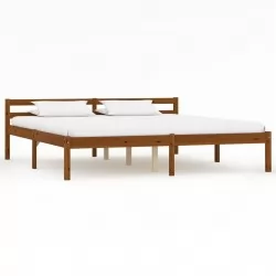 Рамка за легло, меденокафява, бор масив, 180x200 см