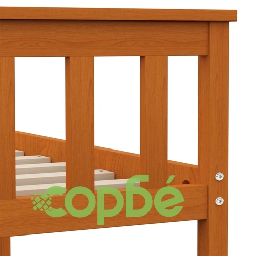 Рамка за легло, меденокафява, борово дърво масив, 120x200 см  ➤ топ цена ➤ sorbe.bg