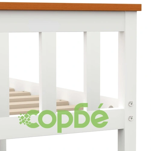 Рамка за легло, бяла, бор масив, 100х200 см  ➤ топ цена ➤ sorbe.bg