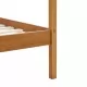 Рамка за легло с балдахин, меденокафява, бор масив, 90x200 см