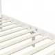 Рамка за легло с балдахин, бяла, бор масив, 90х200 см