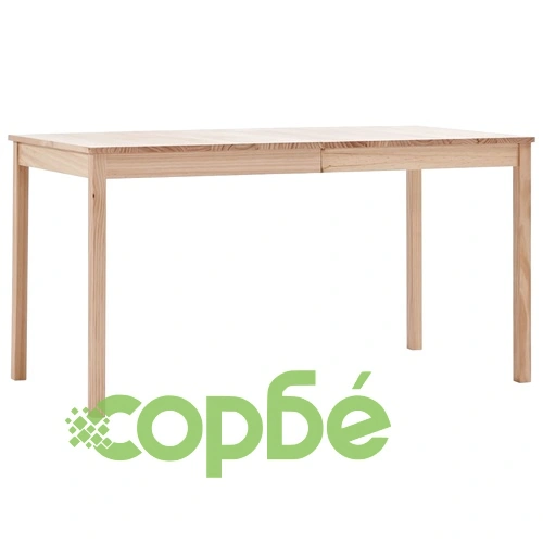 Трапезен комплект, 9 части, борова дървесина ➤ топ цена ➤ sorbe.bg