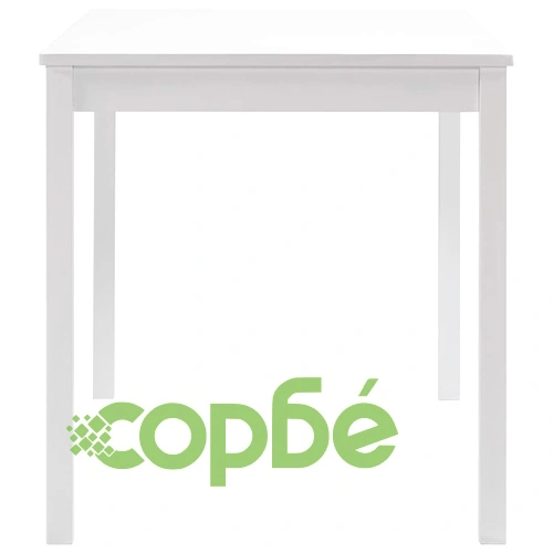 Трапезен комплект, 9 части, борова дървесина, бял ➤ топ цена ➤ sorbe.bg