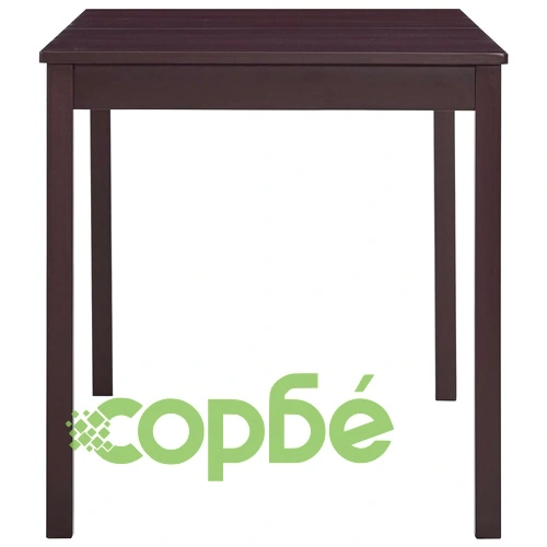 Трапезен комплект, 9 части, борова дървесина, тъмнокафяв ➤ топ цена ➤ sorbe.bg