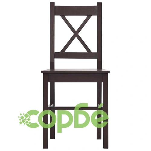 Трапезен комплект, 9 части, борова дървесина, тъмнокафяв ➤ топ цена ➤ sorbe.bg