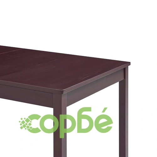 Трапезен комплект, 9 части, борова дървесина, тъмнокафяв ➤ топ цена ➤ sorbe.bg