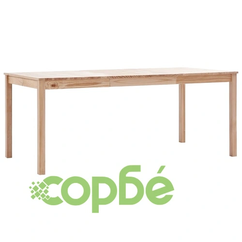 Трапезен комплект, 9 части, борова дървесина ➤ топ цена ➤ sorbe.bg