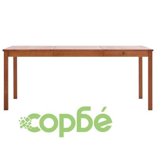 Трапезен комплект, 9 части, борова дървесина, меденокафяв ➤ топ цена ➤ sorbe.bg