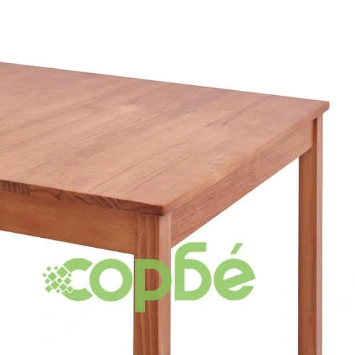 Трапезен комплект, 9 части, борова дървесина, меденокафяв ➤ топ цена ➤ sorbe.bg