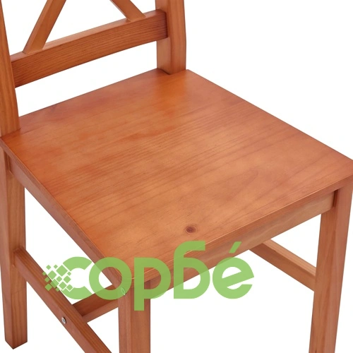 Трапезен комплект, 9 части, борова дървесина, меденокафяв ➤ топ цена ➤ sorbe.bg