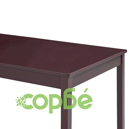 Трапезен комплект, 9 части, борова дървесина, тъмнокафяв ➤ топ цена ➤ sorbe.bg