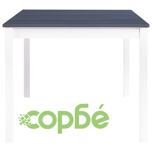 Трапезен комплект, 11 части, борова дървесина, бяло и сиво ➤ топ цена ➤ sorbe.bg