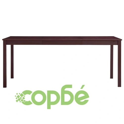 Трапезна маса, тъмнокафява, 180x90x73 см, борова дървесина ➤ топ цена ➤ sorbe.bg