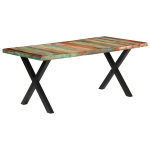 Трапезна маса, 180x90x76 см, регенерирано дърво масив