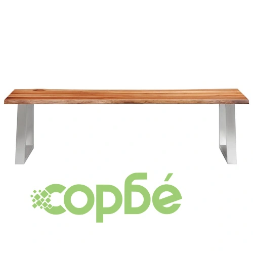 Пейка, 160 cм, акация масив и неръждаема стомана ➤ топ цена ➤ sorbe.bg