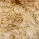 Килим от овча кожа, 60х90 см, кафяв меланж