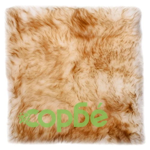 Подложки за столове, 2 бр, кафяв меланж, 40x40 см, овча кожа ➤ топ цена ➤ sorbe.bg