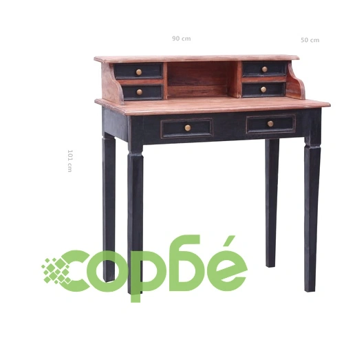 Писалище с чекмеджета, 90x50x101 см, махагоново дърво масив ➤ топ цена ➤ sorbe.bg