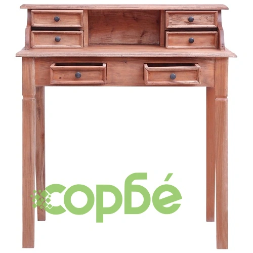 Писалище с чекмеджета, 90x50x101 см, махагоново дърво масив ➤ топ цена ➤ sorbe.bg