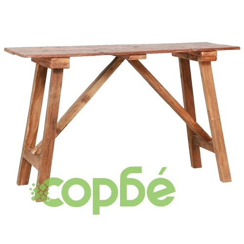 Трапезна маса, 120x55x78 см, регенерирано дърво масив ➤ топ цена ➤ sorbe.bg