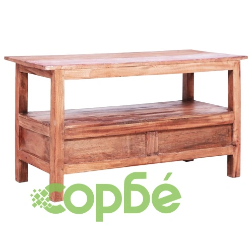 ТВ шкаф, 90x40x50 см, регенерирано дърво масив ➤ топ цена ➤ sorbe.bg