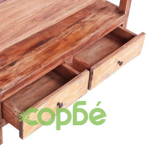 ТВ шкаф, 90x40x50 см, регенерирано дърво масив ➤ топ цена ➤ sorbe.bg