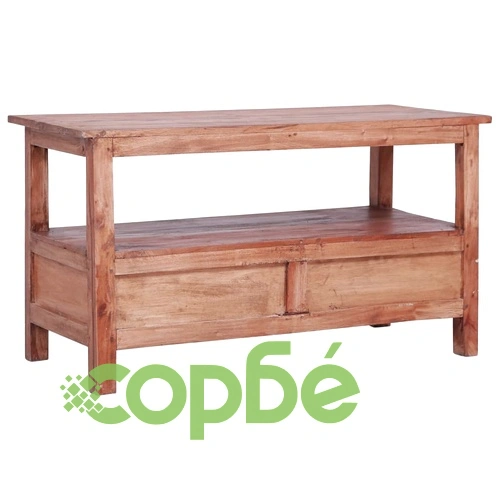 ТВ шкаф, 90x40x50 см, регенерирано дърво масив ➤ топ цена ➤ sorbe.bg
