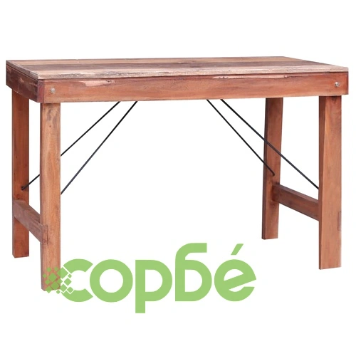 Трапезна маса, 120x60x80 см, регенерирано дърво масив ➤ топ цена ➤ sorbe.bg